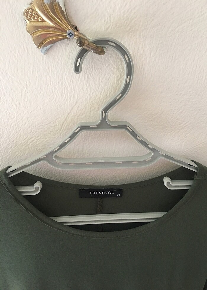 Haki Yeşili Midi Boy Elbise - Görsel 2