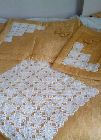 El Yapimı Dantelli Yatak Örtüsü - Görsel 8