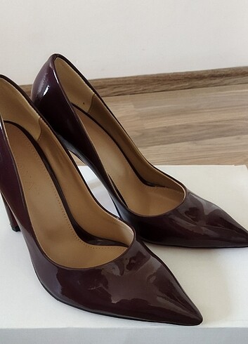 Bordo renk stiletto 