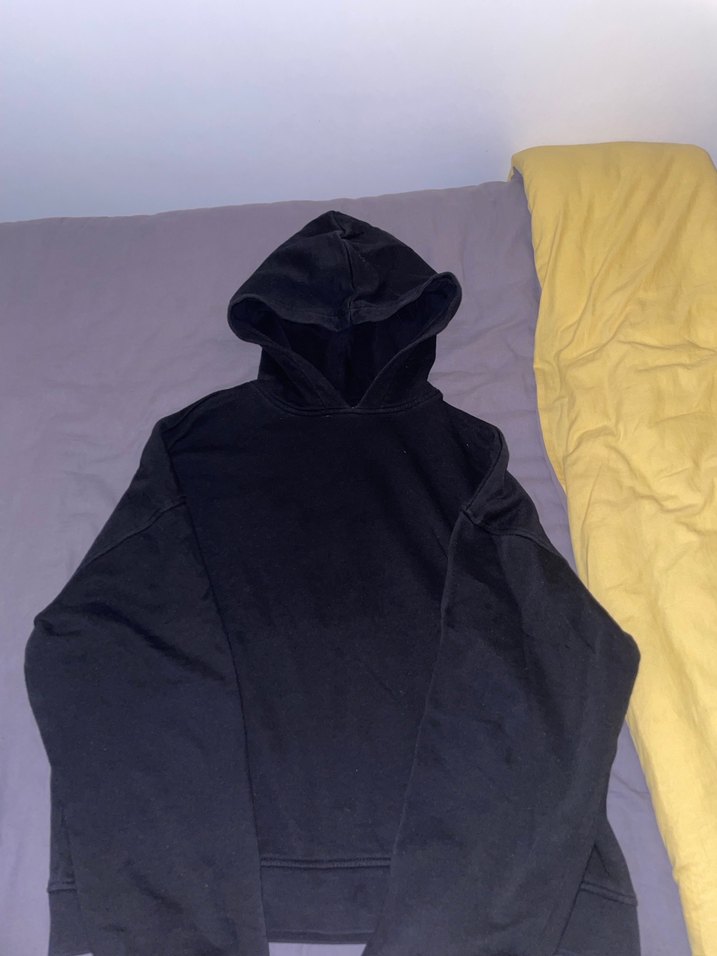 Siyah Rahat Kesim Kadın Sweatshirt - Görsel 2