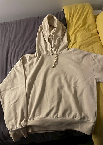 Bej Kadın Kapüşonlu Sweatshirt - Görsel 2