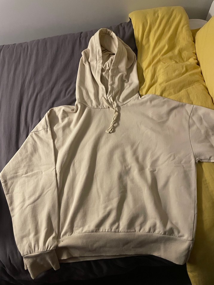 Bej Kadın Kapüşonlu Sweatshirt - Görsel 2