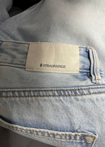 Stradivarius D92 Yırtık Bol Kesim Jean - Görsel 5