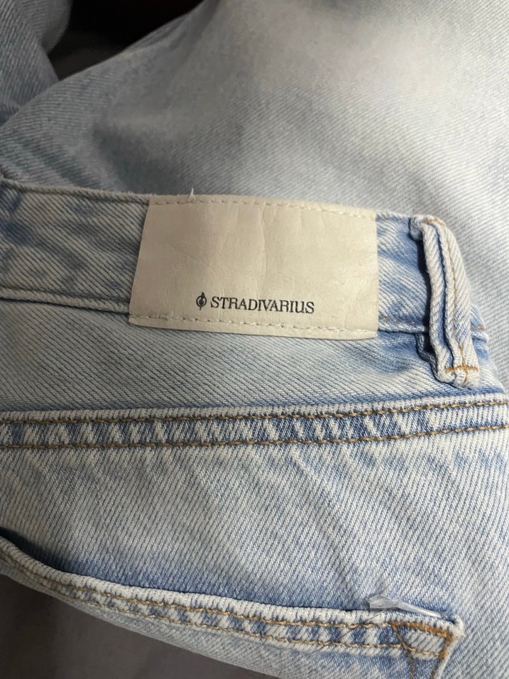 Stradivarius D92 Yırtık Bol Kesim Jean - Görsel 5