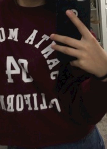 Stradivarius Bordo Kadın Baskılı Sweatshirt - Görsel 2