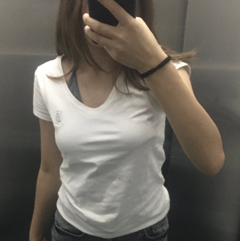 Uspa Beyaz V Yaka Kısa Kollu Kadın Tişört - Görsel 2