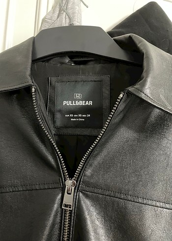 Kadın Siyah Deri Ceket Rahat Kesim - Görsel 4