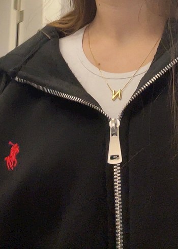 Siyah Fermuarlı Kadın Sweatshirt - Görsel 2