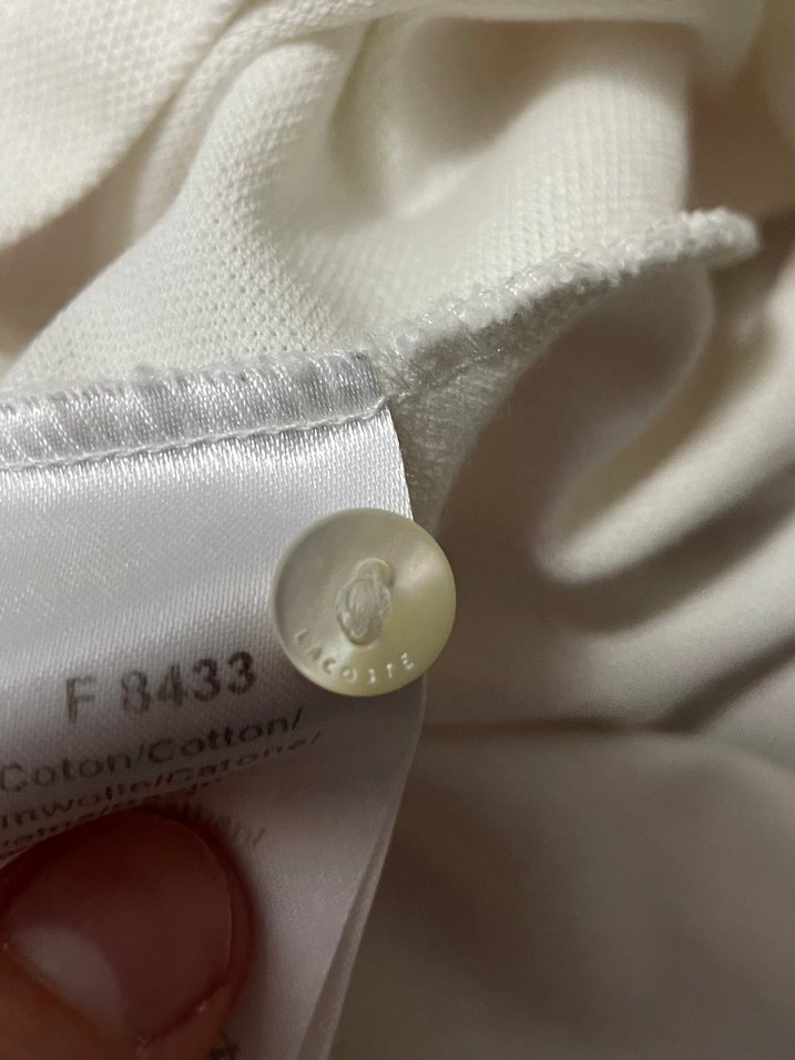 Lacoste Kadın beyaz kısa kollu pamuklu polo tişört - Görsel 4