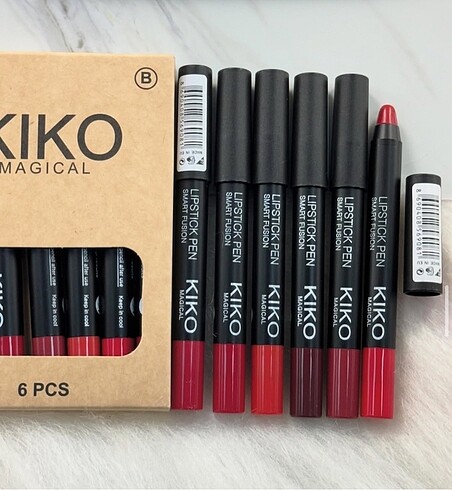 KIKO 6?LI RENKLİ DUDAK KALEMİ