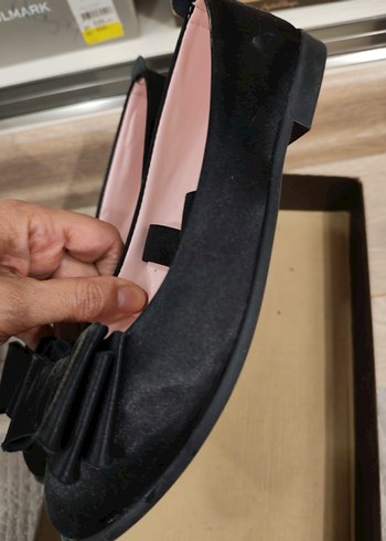 Kız Çocuk Siyah Babet Ayakkabı Tokalı - Görsel 2