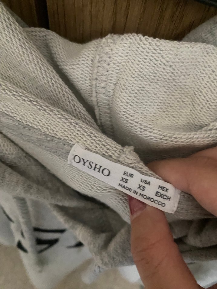 Gri Oysho Kapüşonlu Sweatshirt - Görsel 2