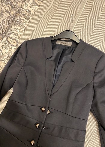 xs Beden Düğmeli Siyah Kadın Blazer Ceket Adilışık