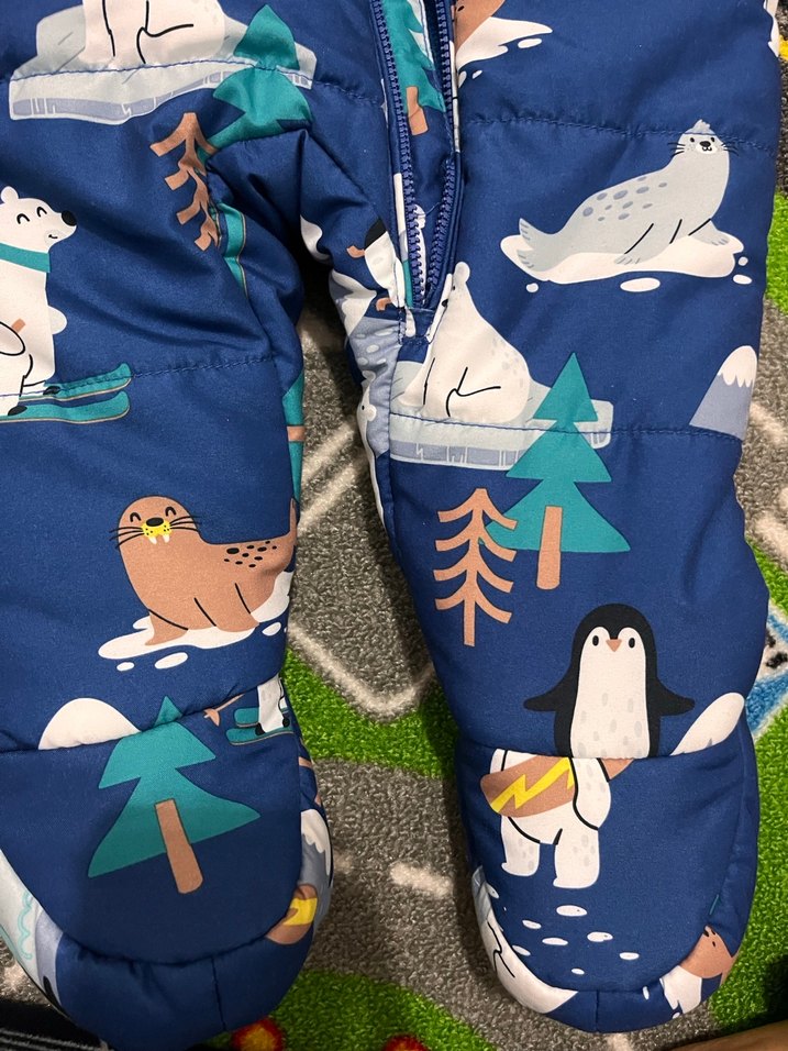 Renkli Baskılı Erkek Bebek Mont Tulum - Görsel 4