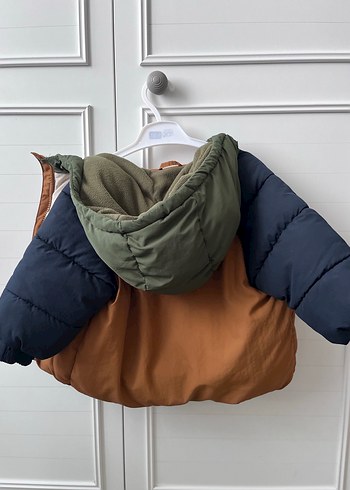 Kapüşonlu Çok Renkli Erkek Çocuk Mont - Görsel 4