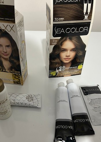 7.0 Kumral Krem Saç Boyası 3 ad,oksidan,maske - Görsel 2