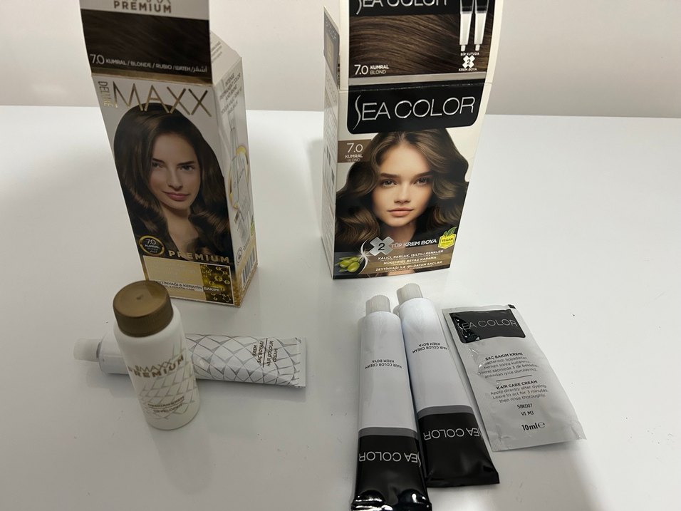 7.0 Kumral Krem Saç Boyası 3 ad,oksidan,maske - Görsel 2
