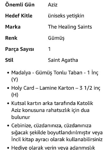  Beden haç kolye