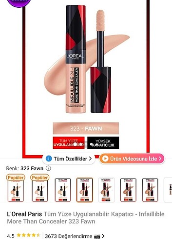 L'Oreal paris kapatıcı 24 saat kalıcı