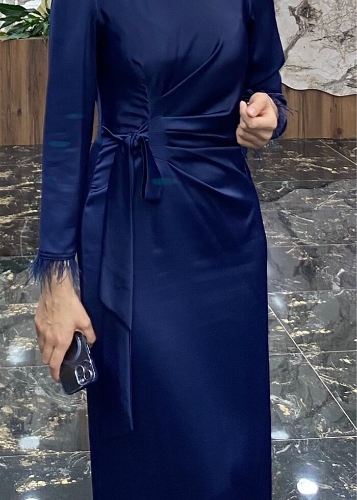 Saten Tesettür Abiye - Görsel 2