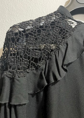 Uzun Kollu Siyah Gotik Bluz - Görsel 2