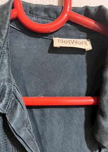 Petrol mavisi şifon elbise - Görsel 2