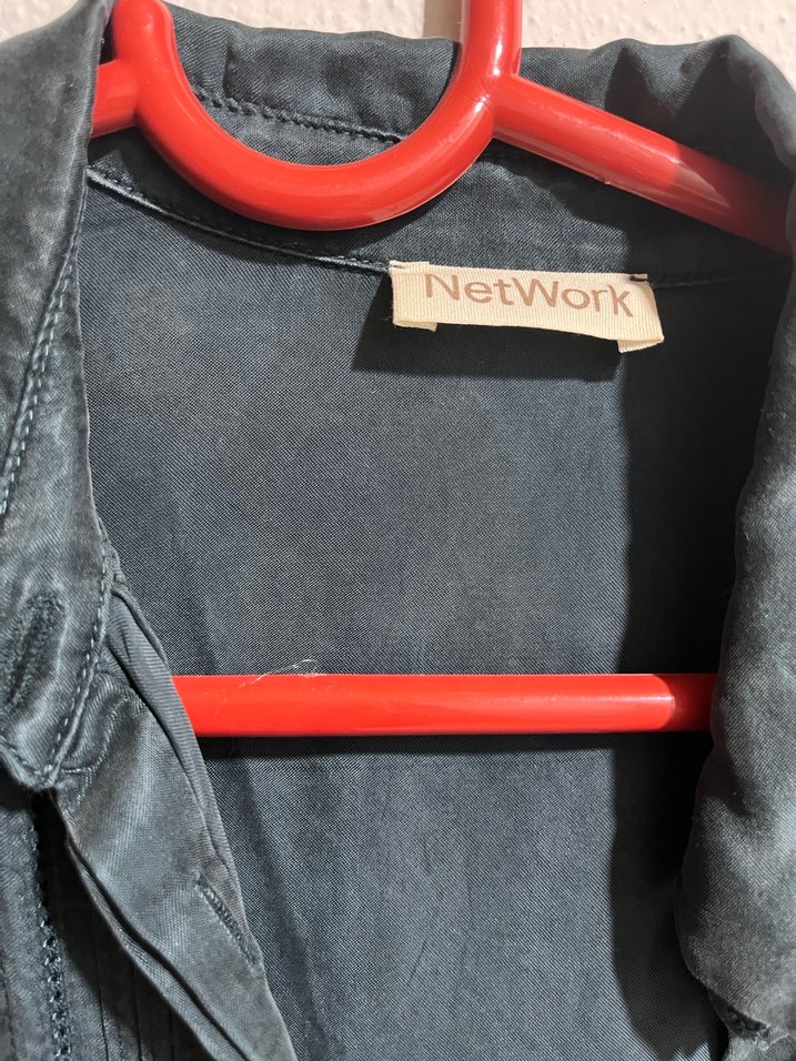 Petrol mavisi şifon elbise - Görsel 2