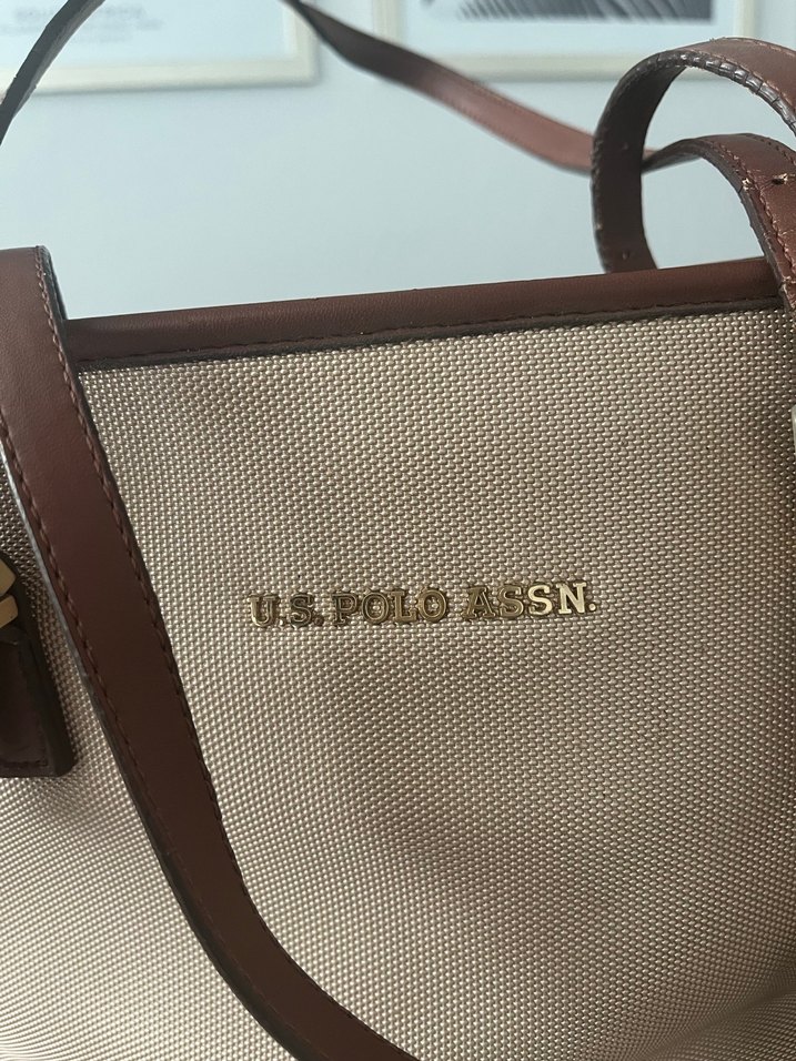 Bej Deri Kadın Omuz Çantası - Görsel 2