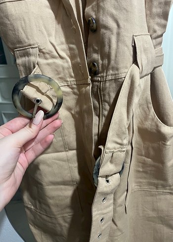 Bej Kemerli Kadın Uzun Tulum - Görsel 4