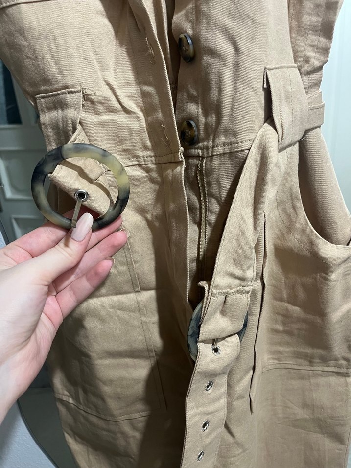 Bej Kemerli Kadın Uzun Tulum - Görsel 4