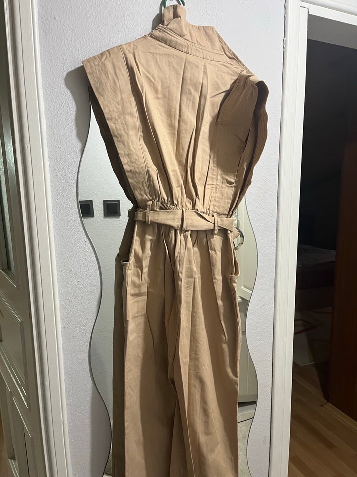 Bej Kemerli Kadın Uzun Tulum - Görsel 5