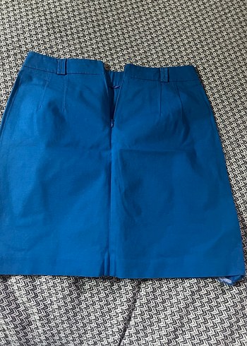 Mavi Kadın Midi Kemerli Etek - Görsel 3