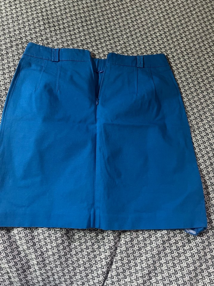 Mavi Kadın Midi Kemerli Etek - Görsel 3