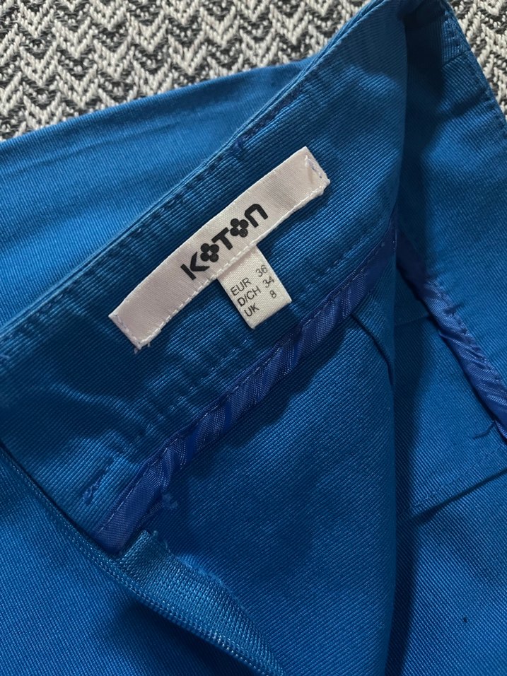 Mavi Kadın Midi Kemerli Etek - Görsel 2