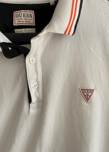 Guess Beyaz Düğmeli Erkek Polo Tişört sorunsuz - Görsel 3