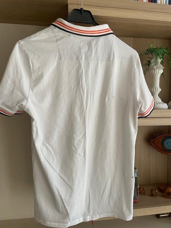 Guess Beyaz Düğmeli Erkek Polo Tişört sorunsuz - Görsel 4