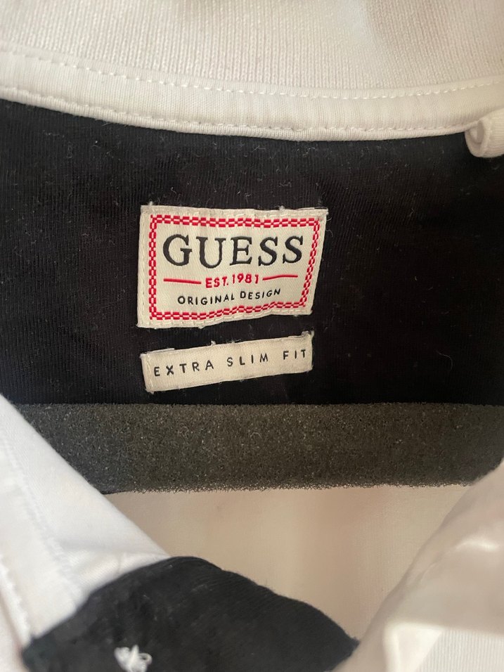 Guess Beyaz Düğmeli Erkek Polo Tişört sorunsuz - Görsel 2