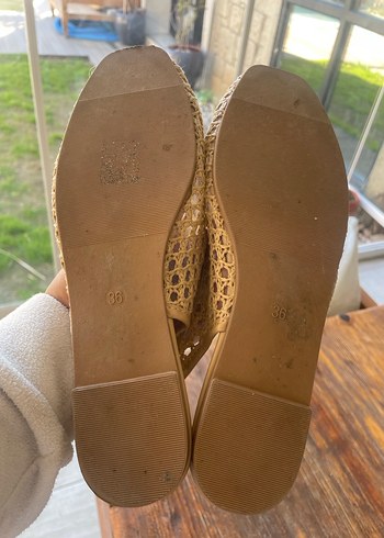 Bohem Tarz Bej Örgü düz. Topuk Kadın Espadril - Görsel 3