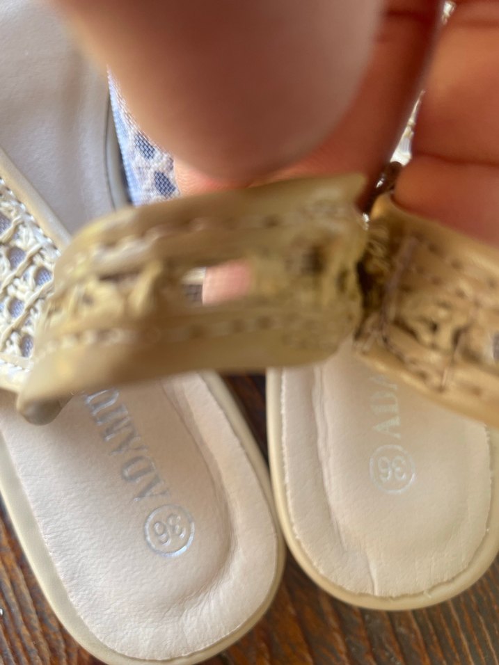 Bohem Tarz Bej Örgü düz. Topuk Kadın Espadril - Görsel 4