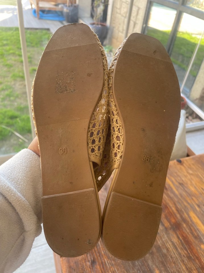 Bohem Tarz Bej Örgü düz. Topuk Kadın Espadril - Görsel 3