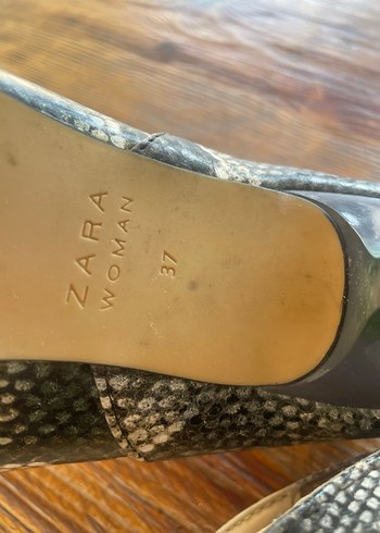 Mavi Yılan Desenli Stiletto Kadın Ayakkabı - Görsel 5