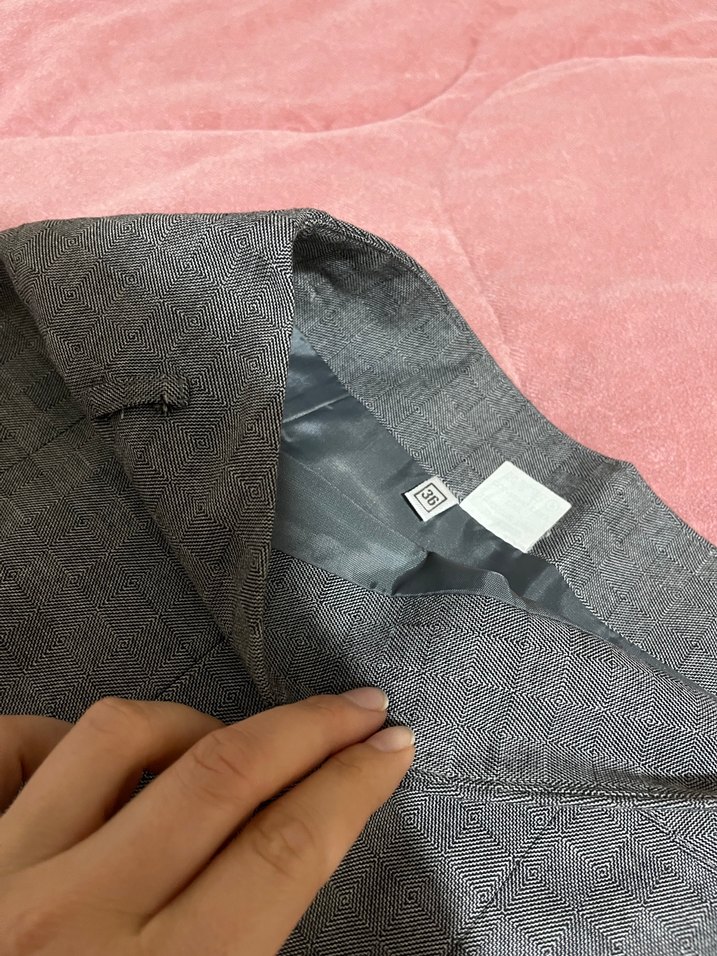 Kadın pileli gri etek - Görsel 3