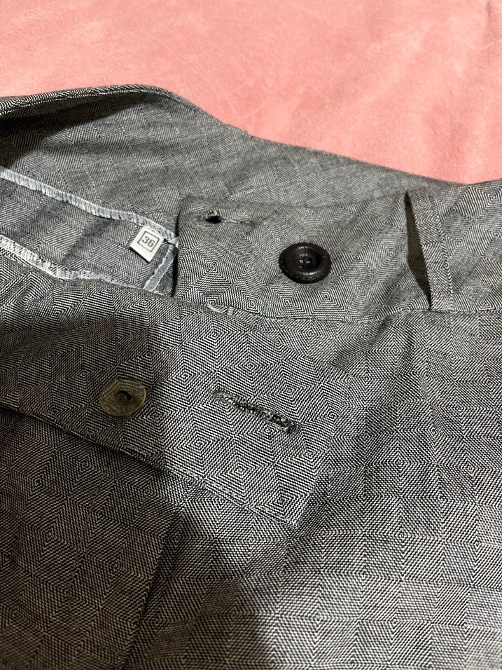 Gri Pilili Kadın Kumaş Pantolon - Görsel 3