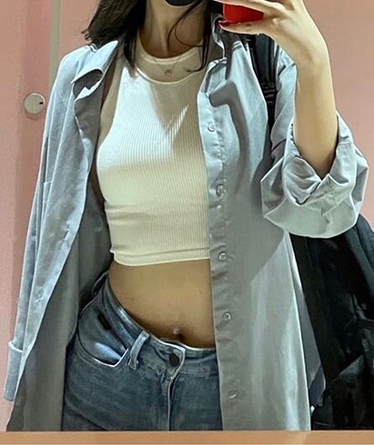 Dilvin askılı crop top