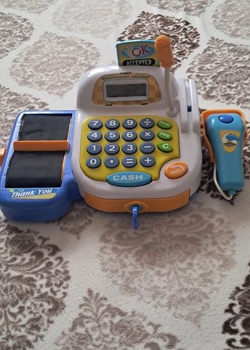 Renkli Eğitici Oyuncak Kasa ve Barkod Okuyucu