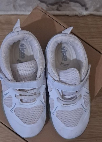 Kız Çocuk Beyaz Cırt Cırtlı Spor Ayakkabı - Görsel 3