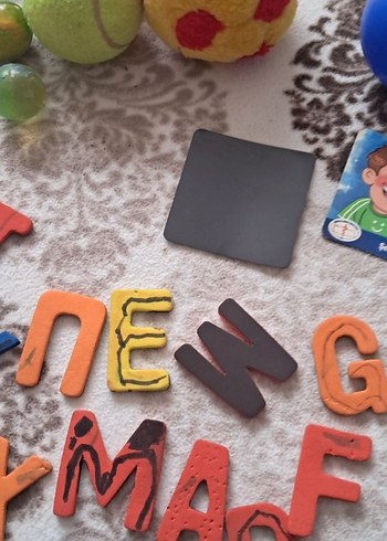 Beden Renk Renkli Eğitim Oyuncakları ve Harf Kartları