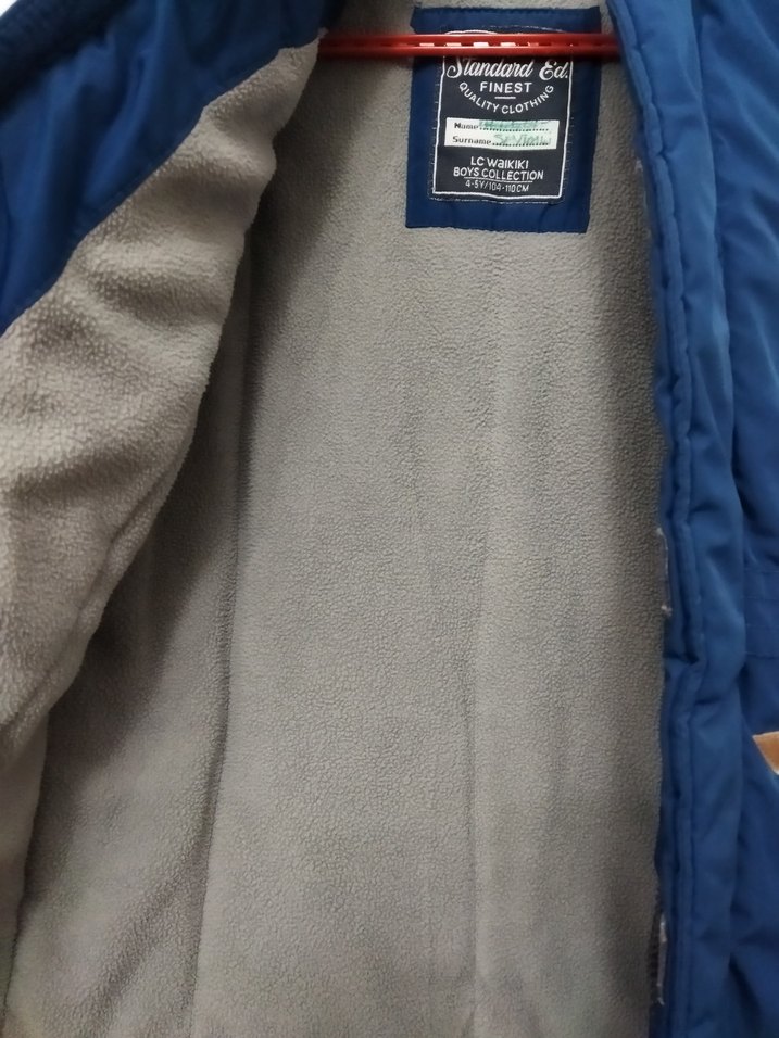 Erkek Çocuk Koyu Mavi Fermuarlı Mont - Görsel 3