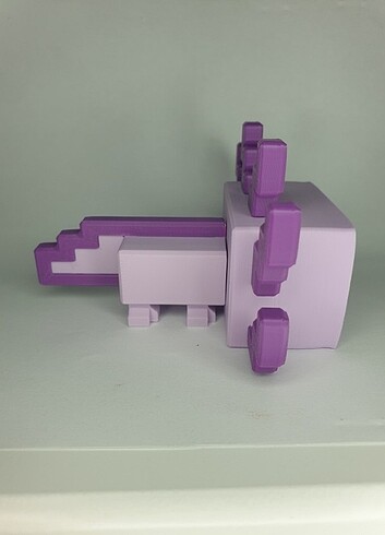  Beden Renk Minecraft Axolotl Figür Büyük boy