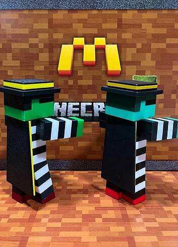 Minecraft McDonald's Zombie Hamburglar Figürü